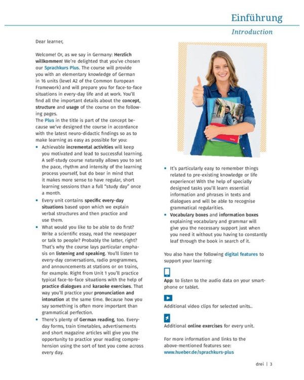 Hueber Sprachkurs Plus Deutsch A1-A2.Buch mit Begleitbuch, Online-Übungen, MP3-Download und App