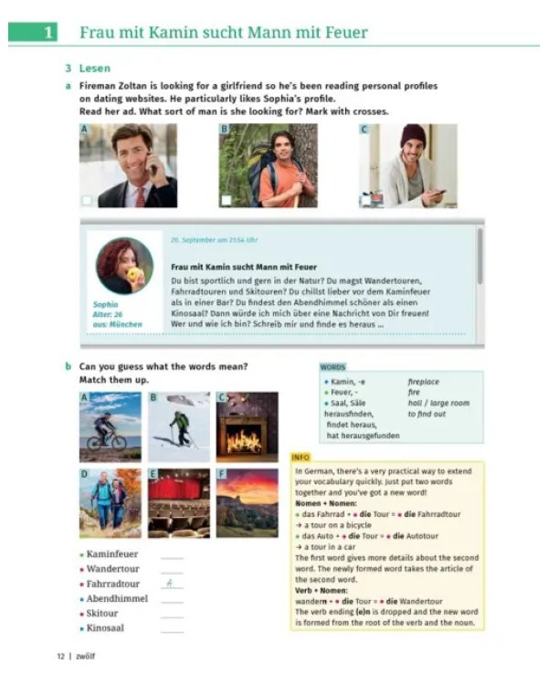 Hueber Sprachkurs Plus Deutsch B1 mit Audios und Videos online, App, Online-Übungen und Begleitbuch