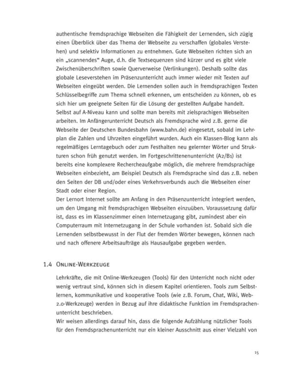 E-Learning. Handbuch für den Fremdsprachenunterricht. Deutsch als Fremdsprache