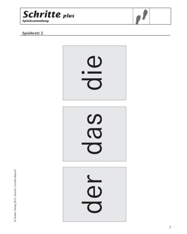 Schritte plus 3+4. Spielesammlung zu Band 3 und 4. Deutsch als Fremdsprache