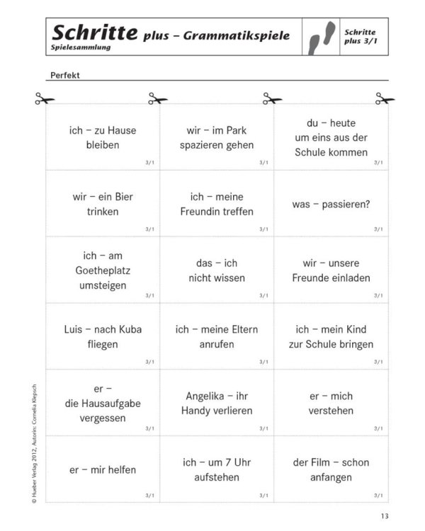 Schritte plus 3+4. Spielesammlung zu Band 3 und 4. Deutsch als Fremdsprache