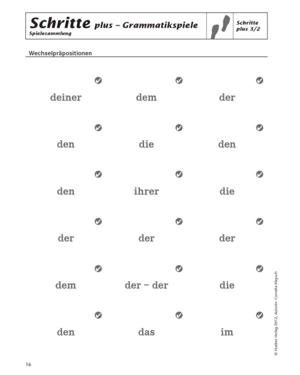 Schritte plus 3+4. Spielesammlung zu Band 3 und 4. Deutsch als Fremdsprache