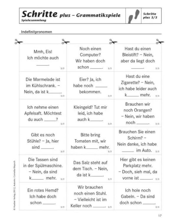 Schritte plus 3+4. Spielesammlung zu Band 3 und 4. Deutsch als Fremdsprache