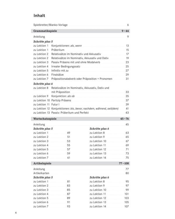 Schritte plus 5+6. Spielesammlung zu Band 5 und 6. Deutsch als Fremdsprache