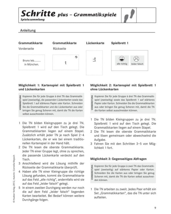 Schritte plus 5+6. Spielesammlung zu Band 5 und 6. Deutsch als Fremdsprache