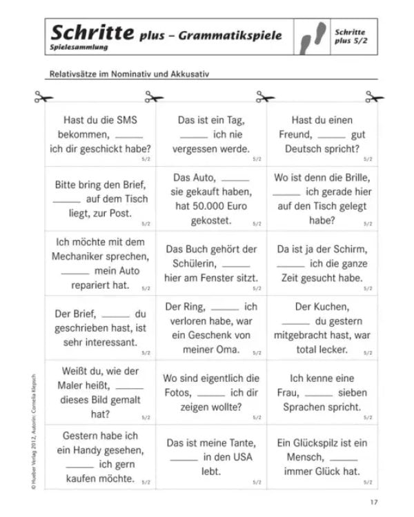 Schritte plus 5+6. Spielesammlung zu Band 5 und 6. Deutsch als Fremdsprache