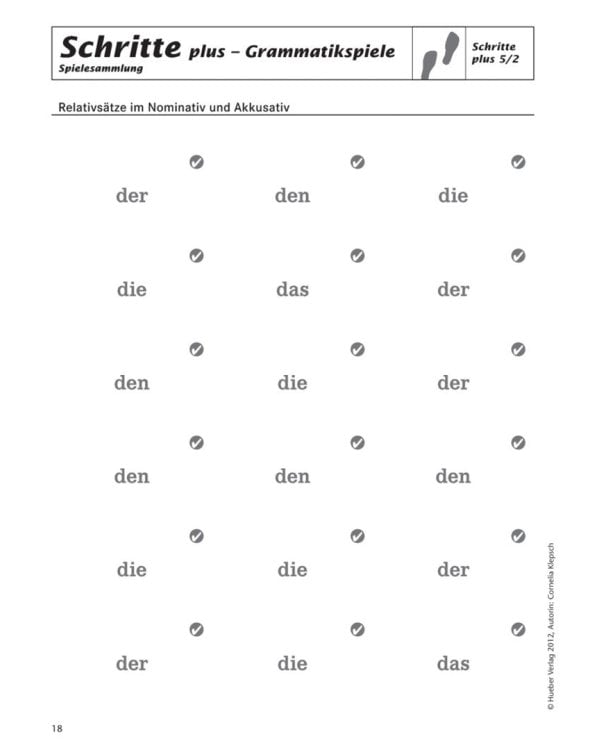 Schritte plus 5+6. Spielesammlung zu Band 5 und 6. Deutsch als Fremdsprache