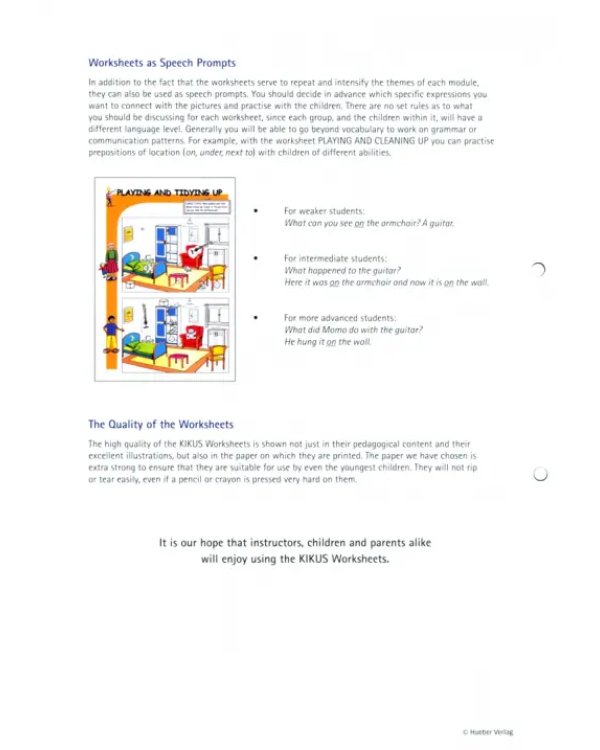 Kikus English. Worksheet Set 2. Language Learning for Children. English as a foreign language
