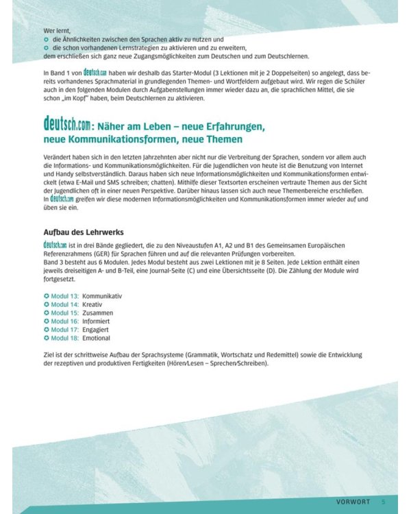 Deutsch.com 3. Lehrerhandbuch. Deutsch als Fremdsprache