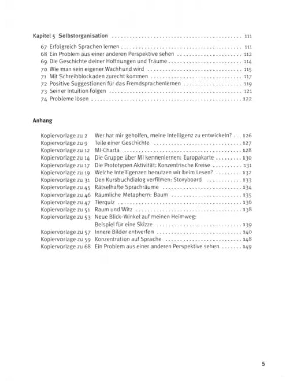 Multiple Intelligenzen im DaF-Unterricht. Aktivitäten für die Sekundarstufe