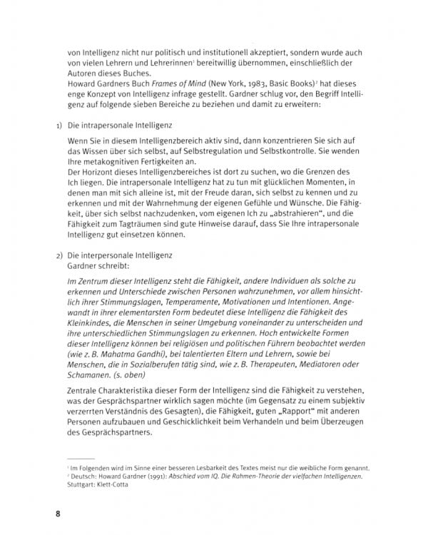 Multiple Intelligenzen im DaF-Unterricht. Aktivitäten für die Sekundarstufe