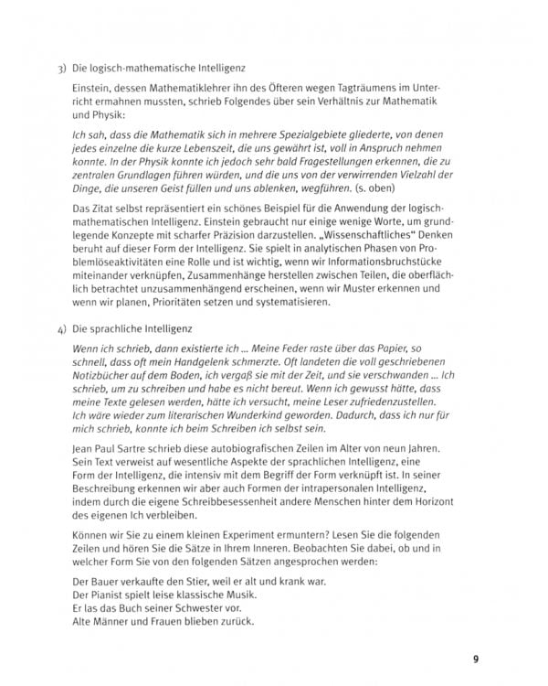 Multiple Intelligenzen im DaF-Unterricht. Aktivitäten für die Sekundarstufe