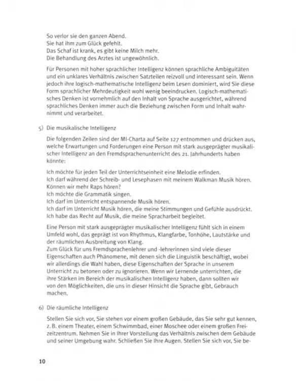 Multiple Intelligenzen im DaF-Unterricht. Aktivitäten für die Sekundarstufe