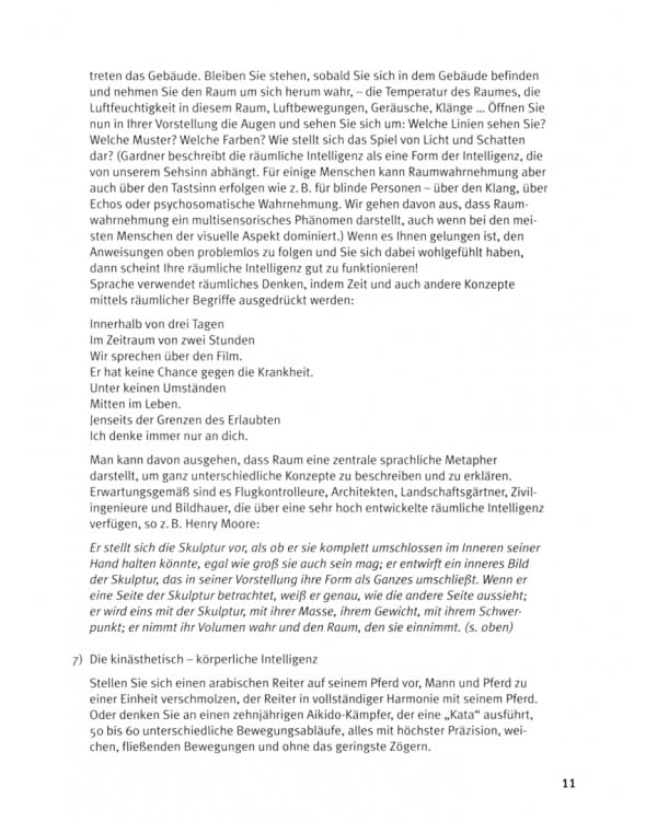 Multiple Intelligenzen im DaF-Unterricht. Aktivitäten für die Sekundarstufe