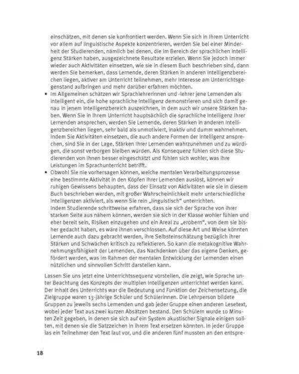 Multiple Intelligenzen im DaF-Unterricht. Aktivitäten für die Sekundarstufe