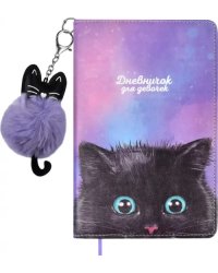 Дневничок для девочек. Чёрный котик, 96 листов, А6+
