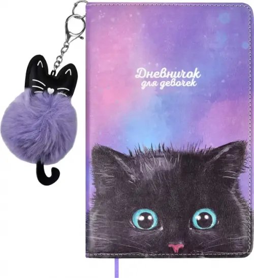 Дневничок для девочек Дневничок для девочек. Чёрный котик, 96 листов, А6+