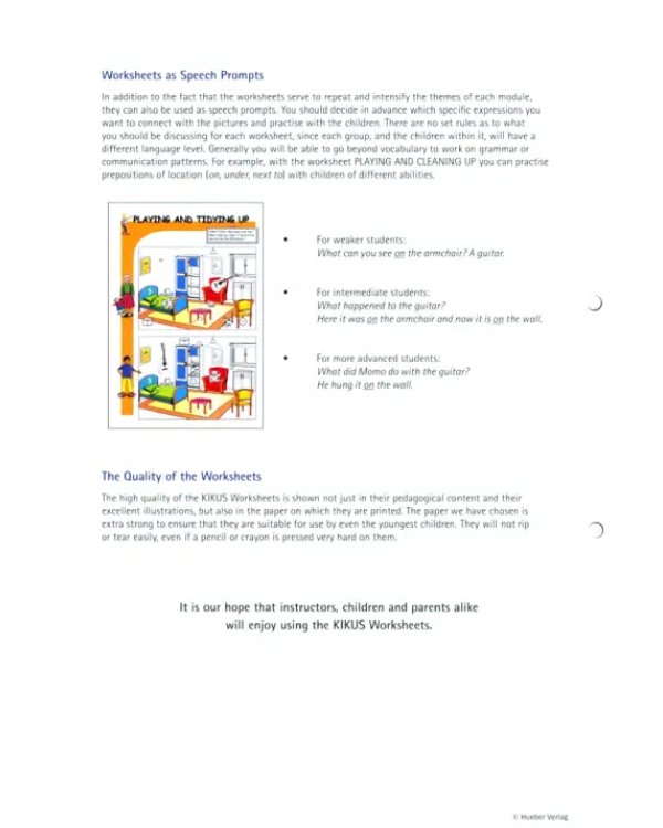 Kikus English. Worksheet Set 1. Language Learning for Children. English as a foreign language