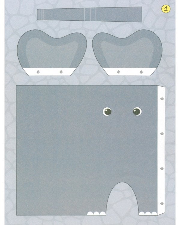 Набор книжек-вырезалок Бумажные зверята, 4 штуки, А4