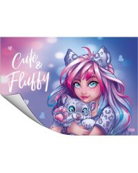 Пленка цветная для уроков труда Девушка с барсом, 50х70