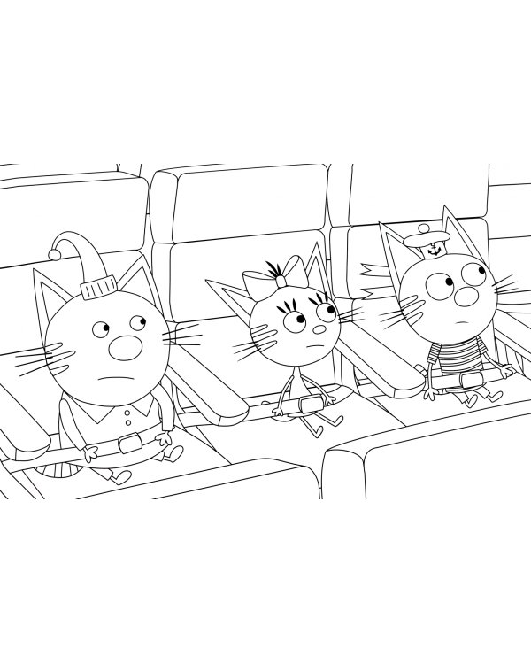 Макси-постер. Три кота и море приключений