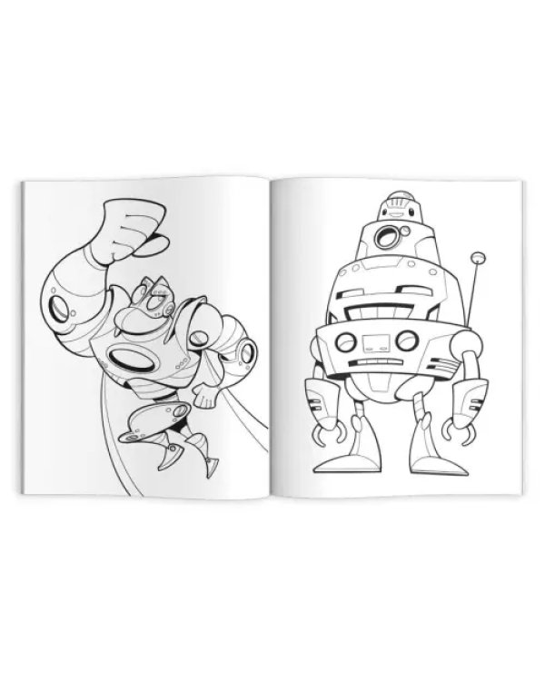 Дополнительное изображение книги «Роботы. Раскраска»