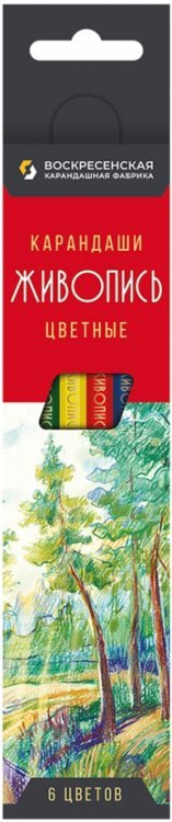 Обложка книги «Карандаши цветные Живопись, 6 цветов»