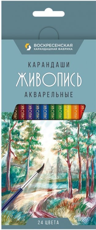 Карандаши цветные акварельные Живопись, 24 цвета