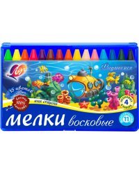 Мелки восковые Фантазия, круглые, 15 цветов