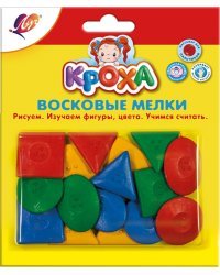 Мелки восковые Геометрические фигуры, 16 цветов