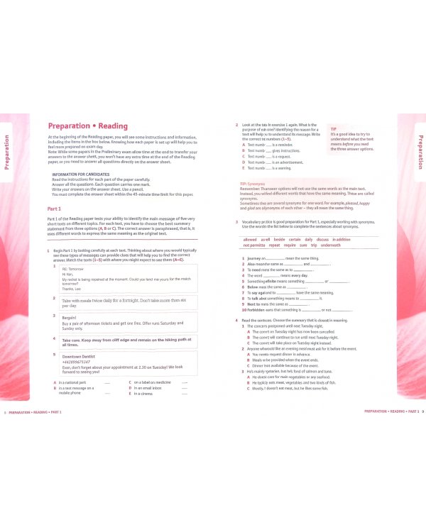 Oxford Preparation and Practice for Cambridge English B1 Preliminary for Schools Exam Trainer + Key