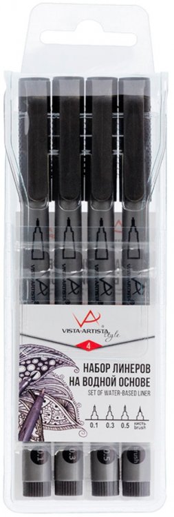 Набор линеров на водной основе, 4 штуки Набор линеров на водной основе, 4 штуки