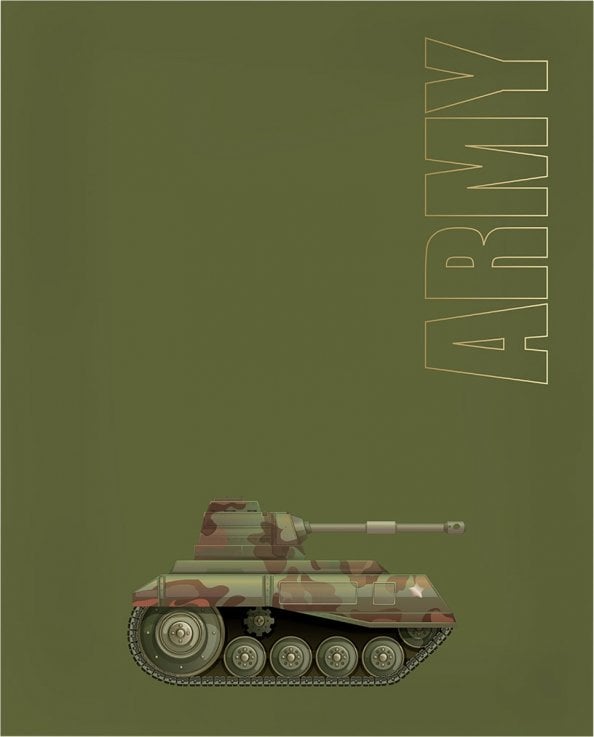 Тетрадь Милитари-3, А5, 96 листов, клетка