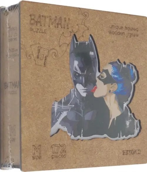 Деревянный пазл с двухслойной крышкой Бэтмен, 172 детали Деревянный пазл с двухслойной крышкой Бэтмен, 172 детали