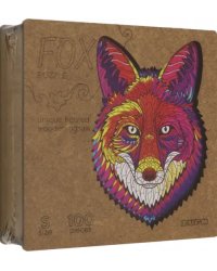 Деревянный пазл с двухслойной крышкой Лиса, 100 деталей