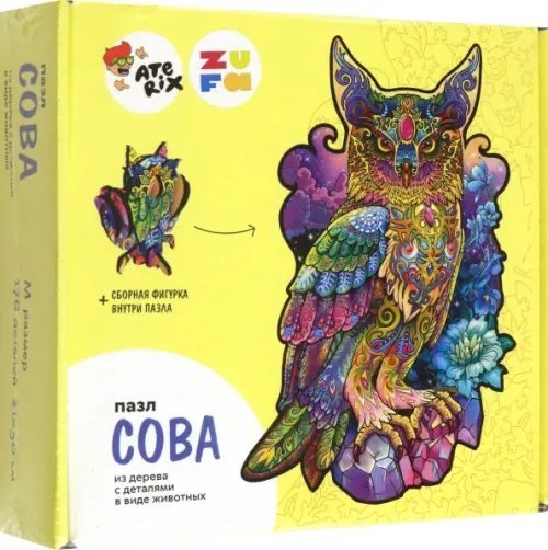 Пазл деревянный развивающий Сова, 170 деталей Пазл деревянный развивающий Сова, 170 деталей