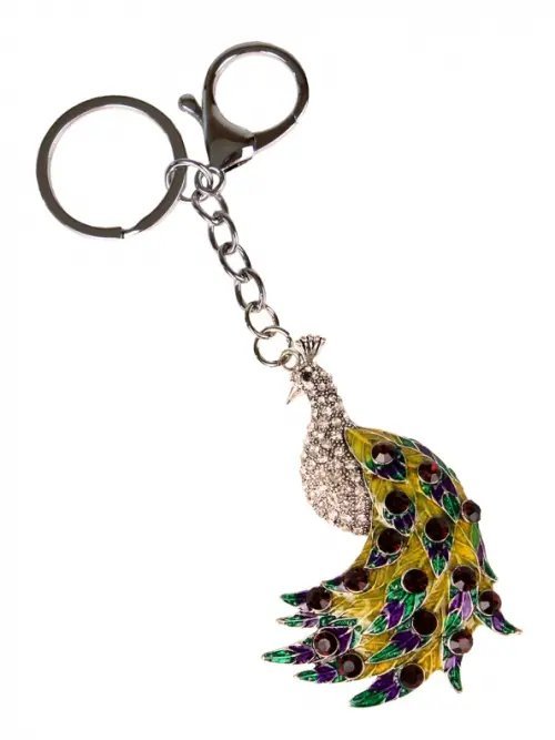 Брелок со стразами Павлин