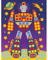 Разноцветная мозаика 3 в 1. Грузовичок. Ракета. Робот