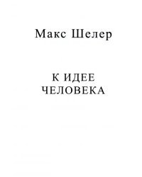 К идее человека