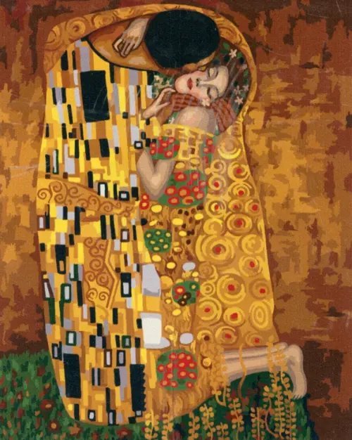 Картина по номерам на холсте с подрамником. Поцелуй. Густав Климт