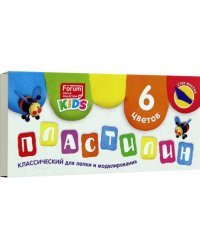 Пластилин со стеком Kids, 6 цветов