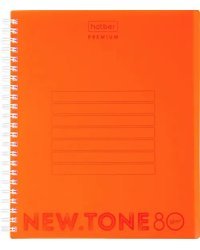 Тетрадь Newtone Neon. Оранж, А4, 80 листов, клетка