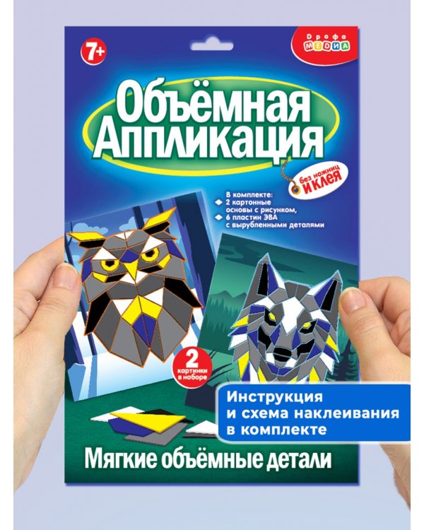 Аппликация из ЭВА. Волк. Сова