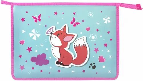 Папка для тетрадей на молнии Lovely Fox, А4