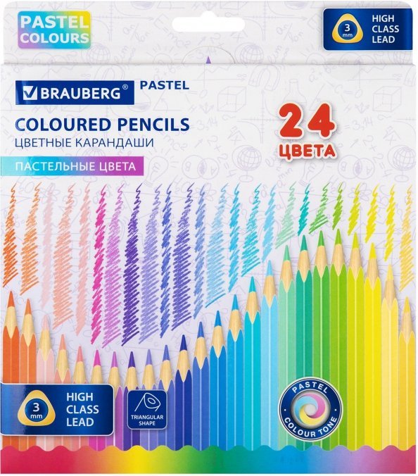 Карандаши Pastel, 24 цвета