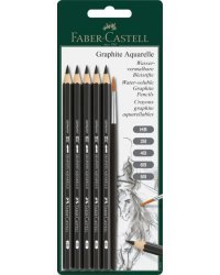 Набор чернографитных акваверльных карандашей Graphite Aquarelle, 6 штук