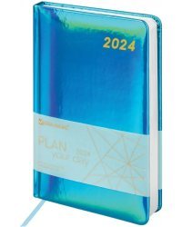 Ежедневник датированный 2024 Holiday, А5, 168 листов, бирюза