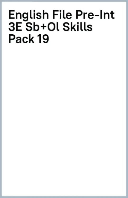 English File 3rd Edition English File. Third Edition. Pre-Intermediate. Student's Book with Oxford Online Skills