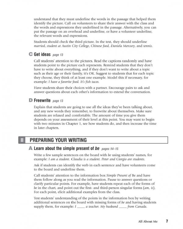 Writers at Work. From Sentence to Paragraph Teacher's Manual