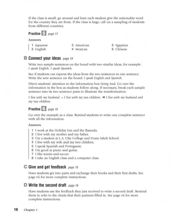 Writers at Work. From Sentence to Paragraph Teacher's Manual